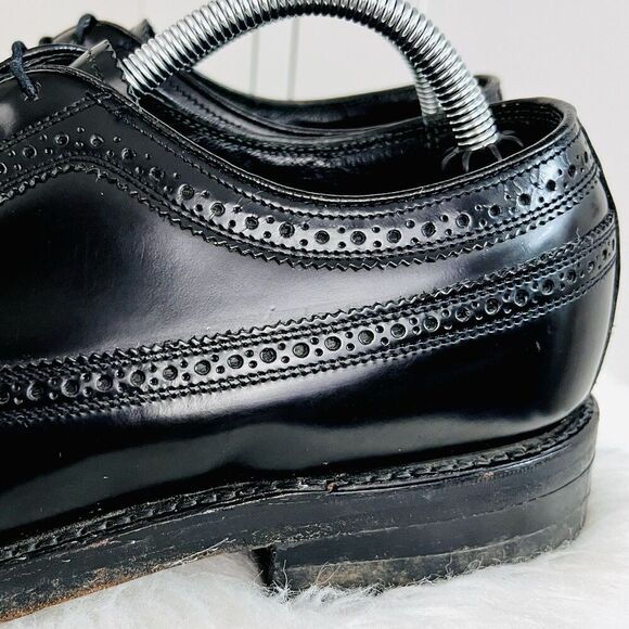 Florsheim Imperial Kenmoor Black Leather Longwing Tip Oxford Dress Shoes Size 10 main image 8